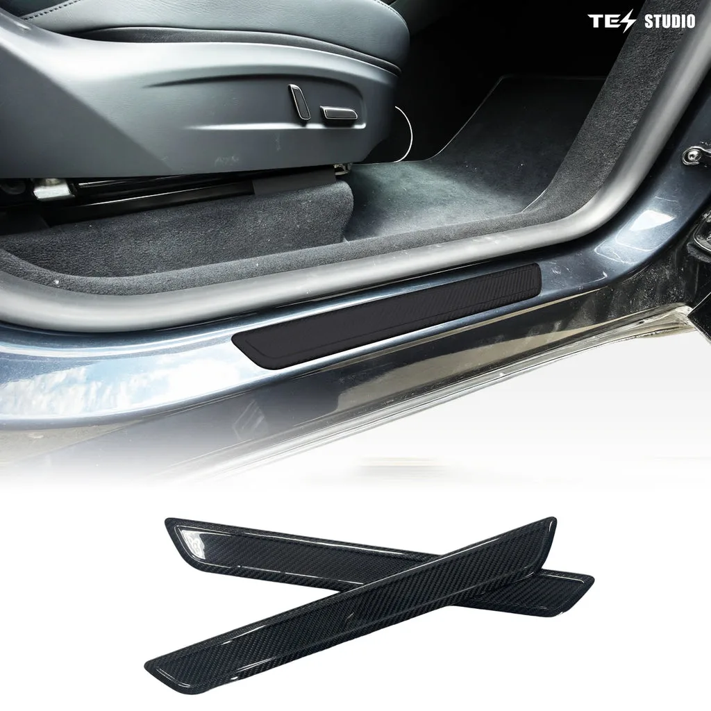 Tesla Model Y Juniper Door Sill Protector Door Sill Threshold Scuff Plate Trim Aapexgear® 4Pcs