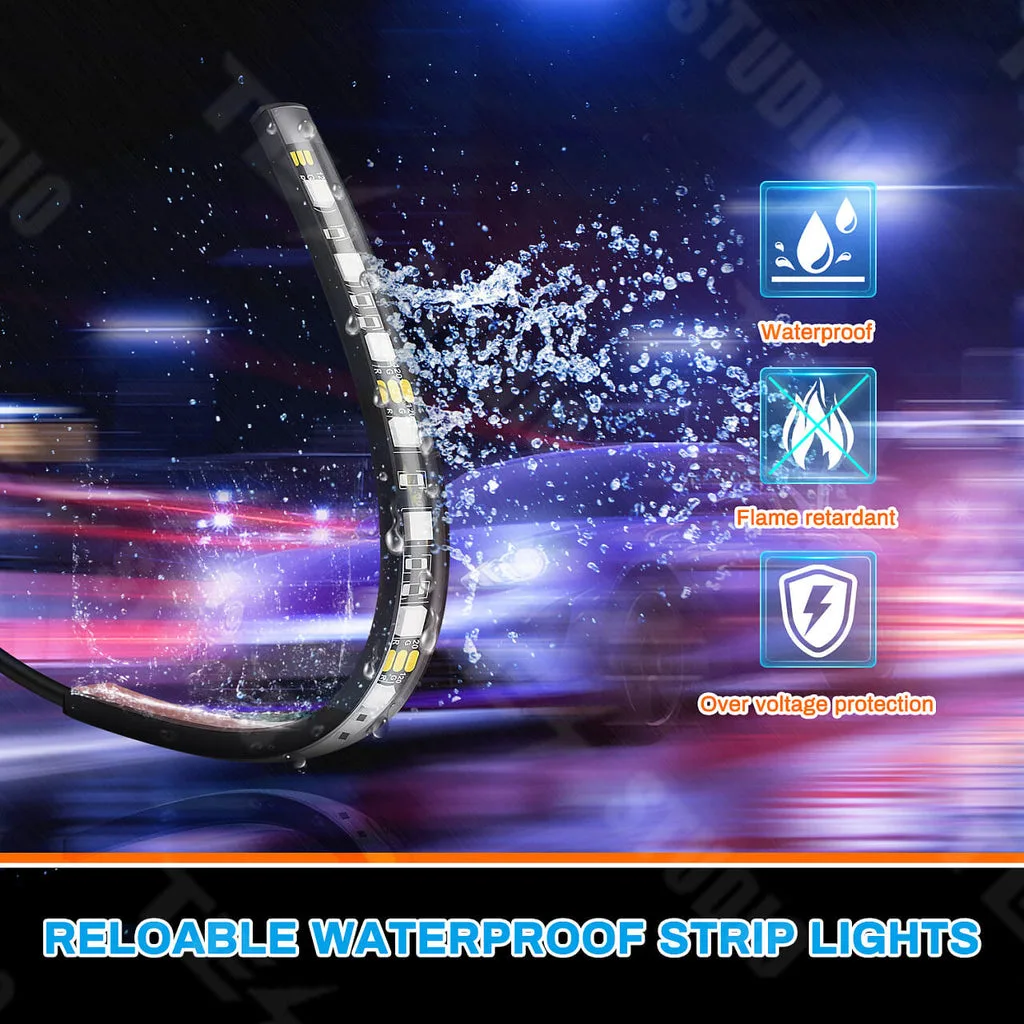 Aapexgear Model 3/Y/X/S Multi-function RGB LED Frunk Light Strip