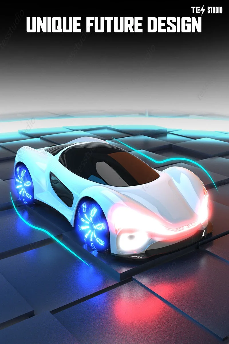Tesla Remote Control Car Electric Gesture Sensing Toy Drift Spray Drift Stunt Car with Light Kids Gift for Children Boys Girls