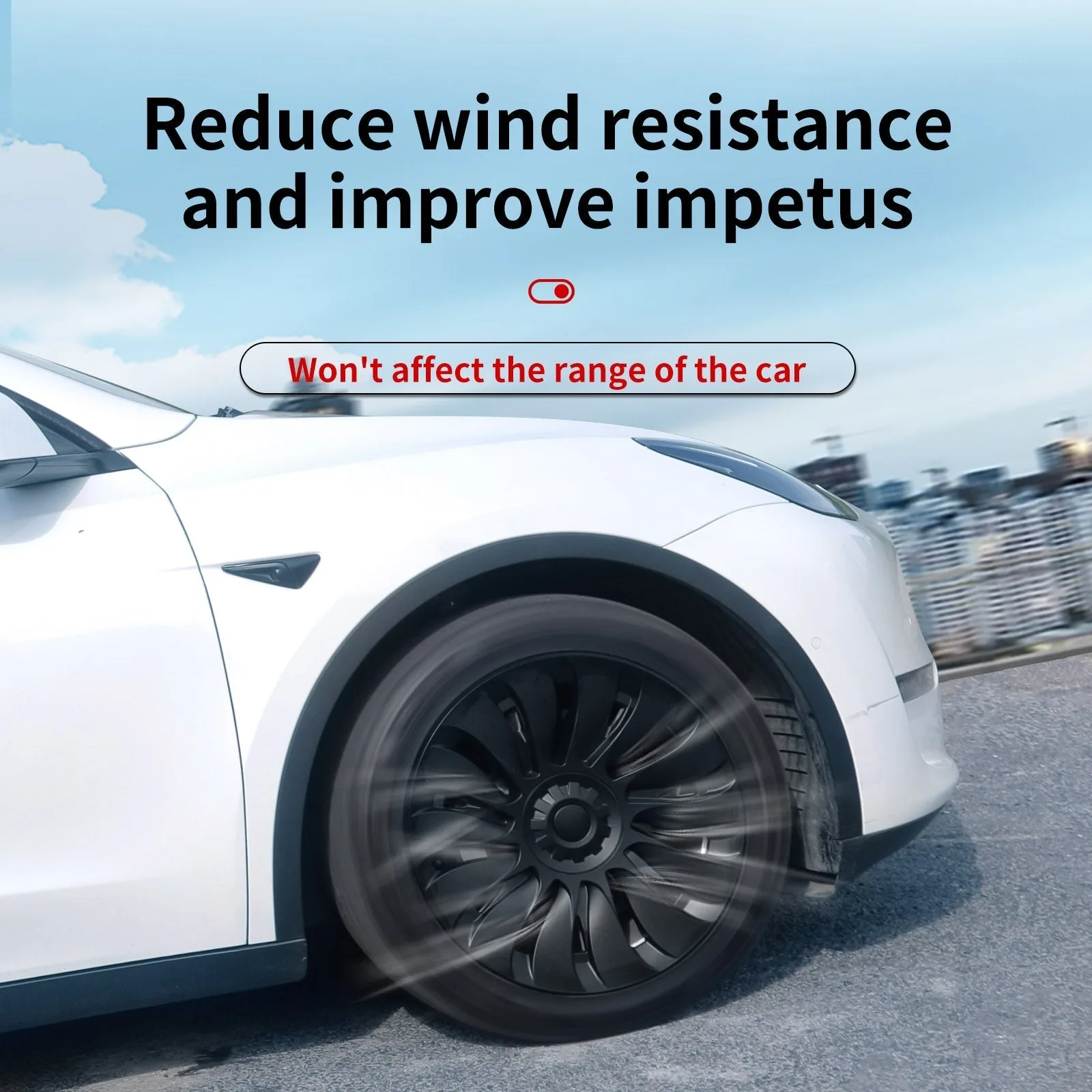 Tesla Model Y Wheels 19'' Storm Style Wheel Cap Covers Model Y Center Caps Aapexgear® (2020-2024 Year)