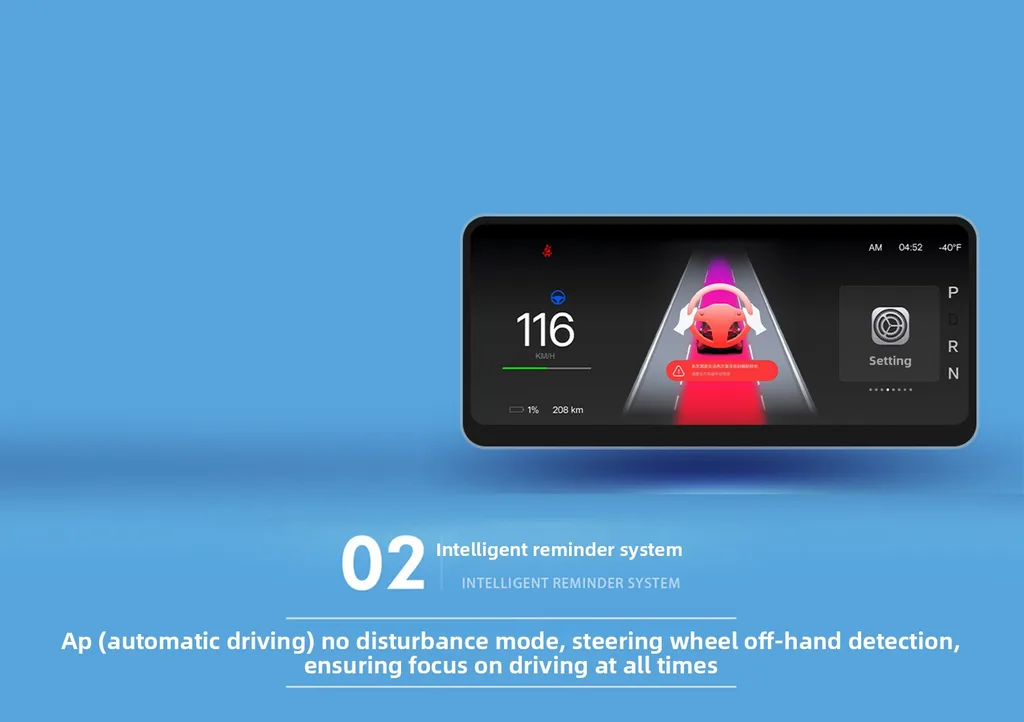 Tesla Model 3/3 Highland Model Y/Y Juniper F9 Pro CarPlay Screen Dashboard Display Aapexgear®