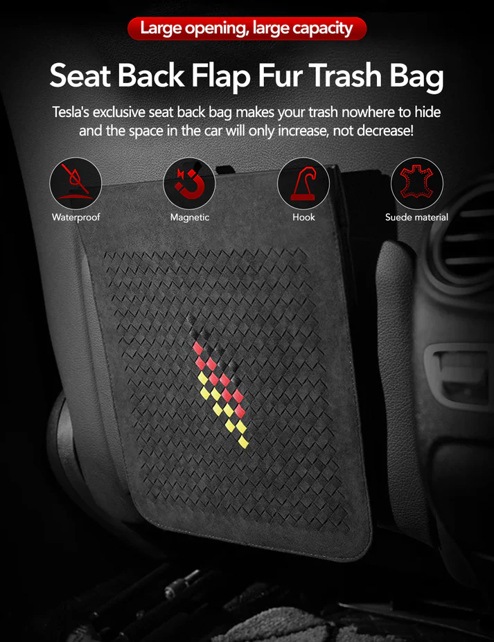 Seat Back Sunde Trash Bag for Tesla