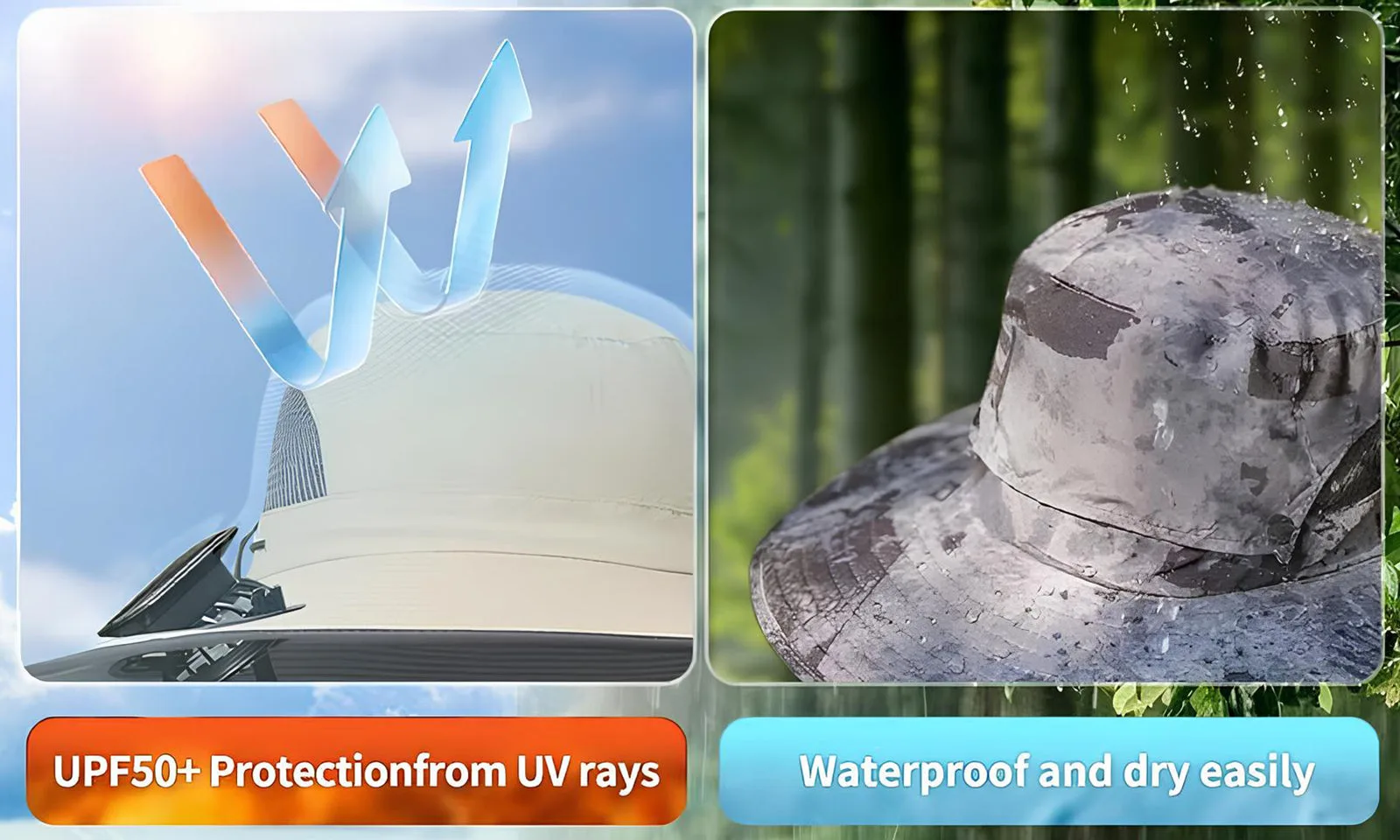 Solar-Powered Cooling Hat with USB Fan Outdoor Wide Brim Hat Aapexgear®