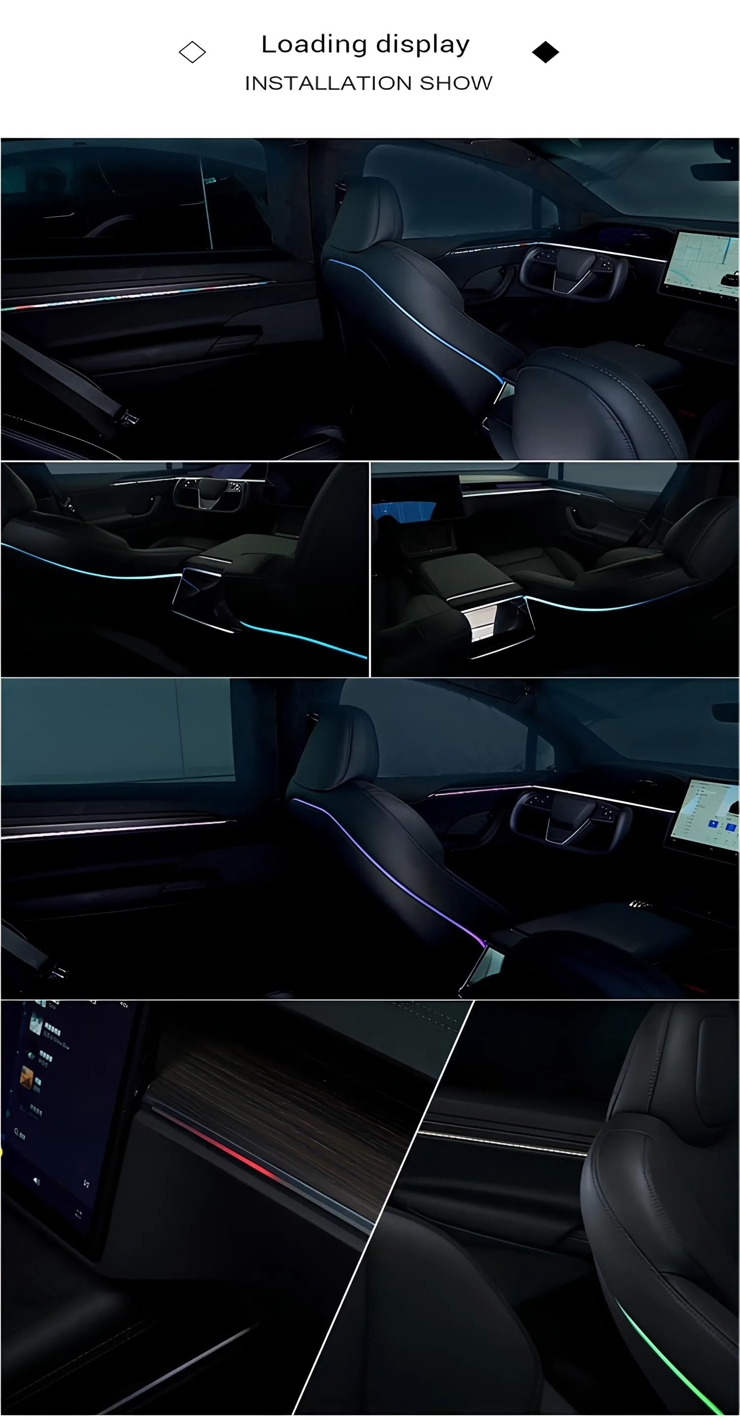 Tesla Model X Ambient Lighting Model X Laser Carving RGB Lighting Tesla Interior Accessories Aapexgear® (2022+ )