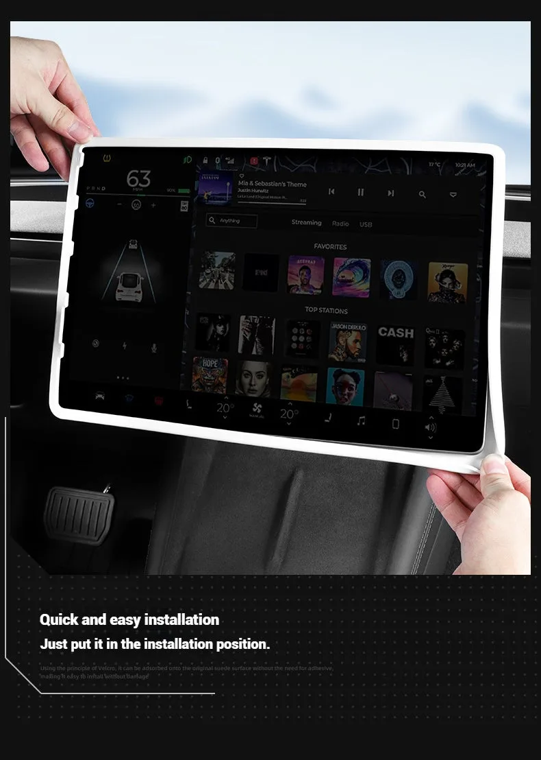 Tesla Interior Accessories Model 3 Highland Model Y Juniper Silicone Central Screen Protector Frame Aapexgear®