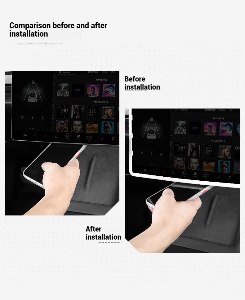 Tesla Interior Accessories Model 3 Highland Model Y Juniper Silicone Central Screen Protector Frame Aapexgear®