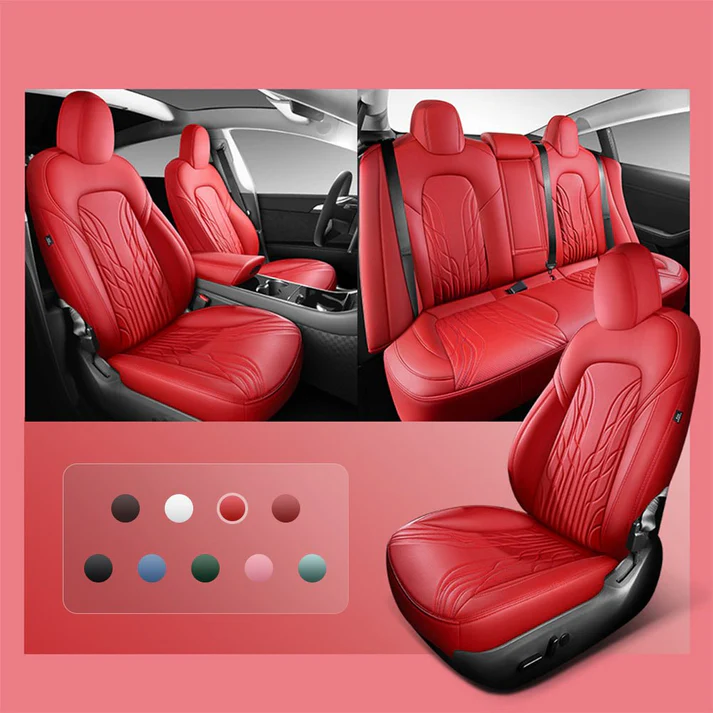 Nappa Leather Seat Covers for Model 3 Highland & Model Y Juniper
