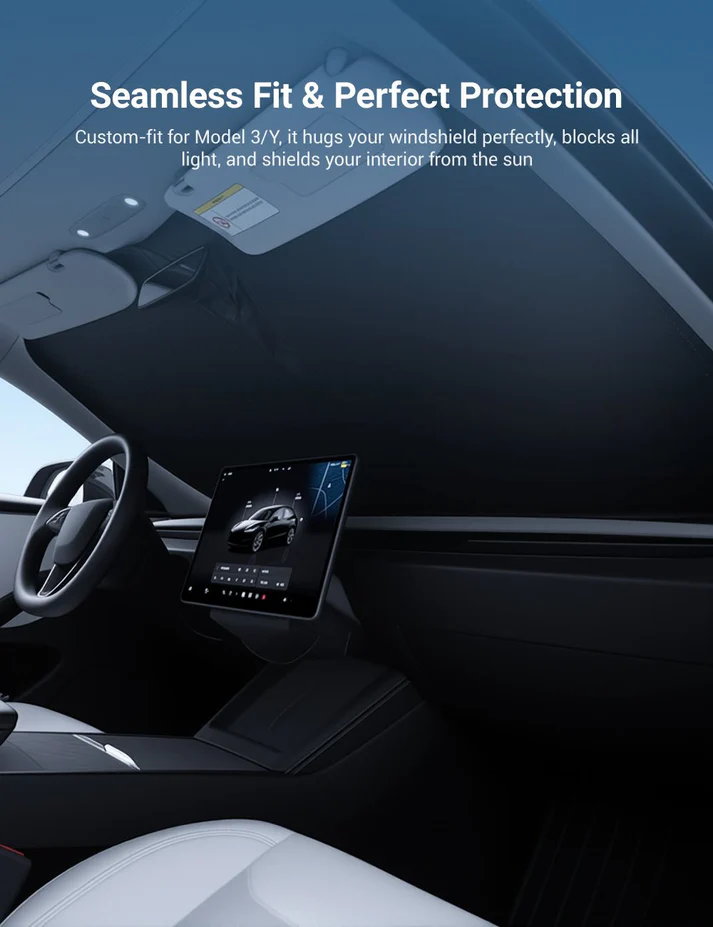 Front Windshield Sunshade for Model 3 / Model Y