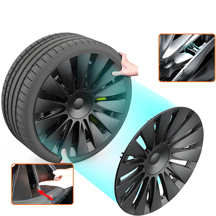 19″ Performance Hub Caps For Model Y (4PCS)