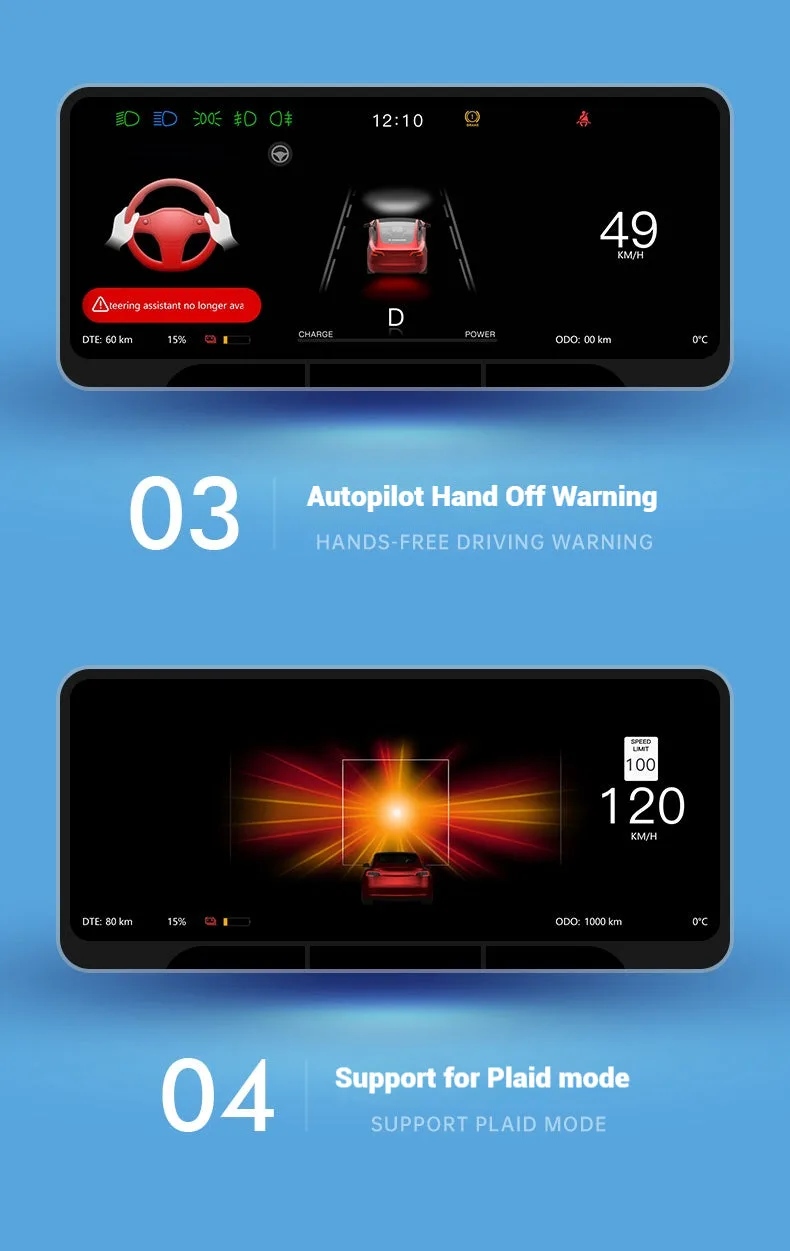 Tesla Accessories Model 3 Highland Dashboard Screen Tesla Model 3 Highland Interior Accessories CarPlay Screen Aapexgear®