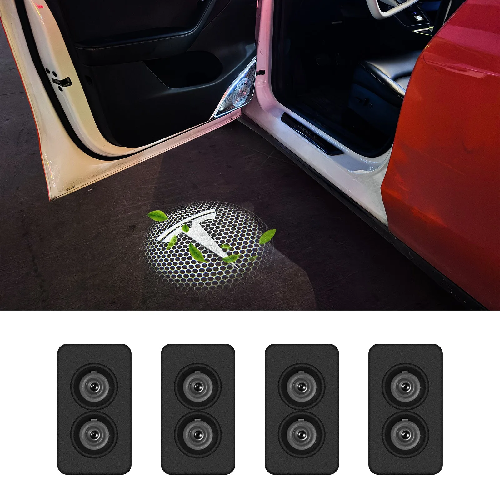 Tesla Dynamic Projection Lights Tesla Model Y Juniper Model 3/Y/S/X Welcome Lights Puddle Lights Aapexgear®