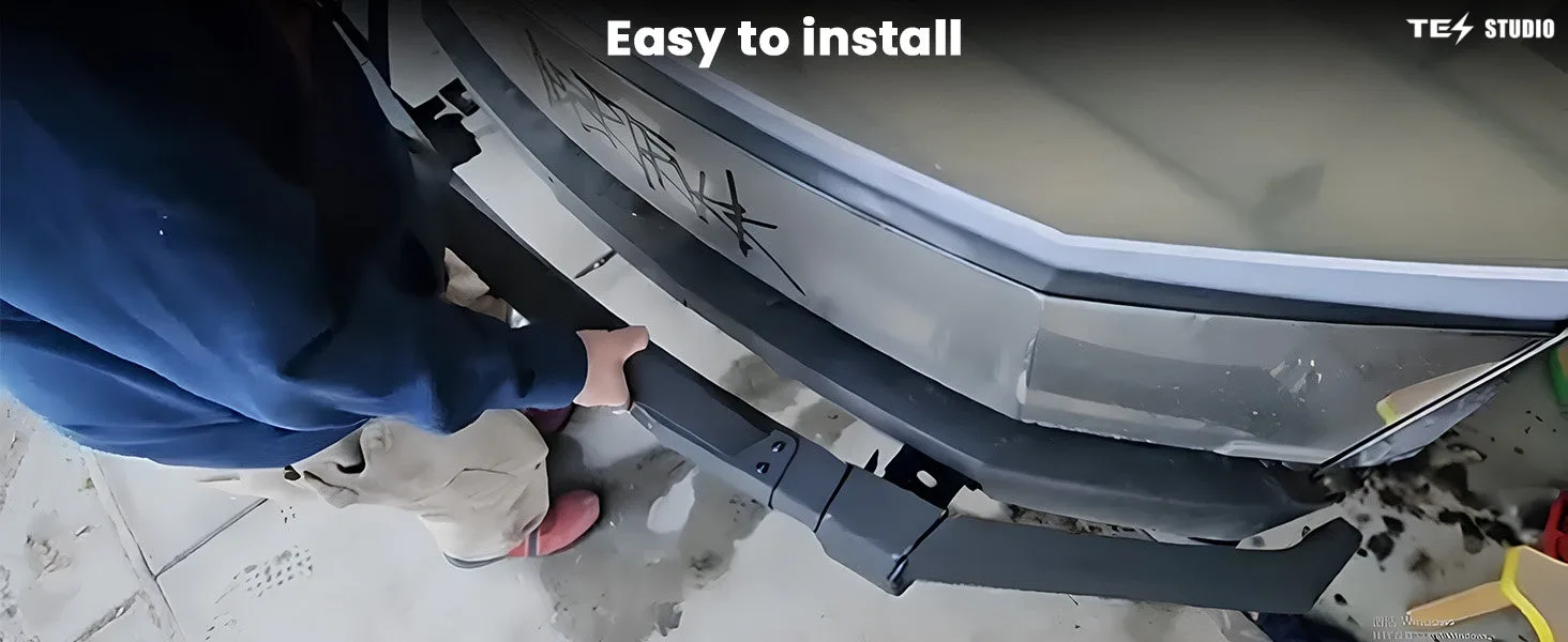 Tesla Cybertruck Steel Front Bumper with Black Texture Aapexgear®