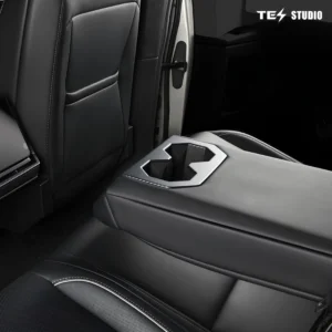 CybertruckAccessoriesRearSeatCupHolderFrameTrimCoverTesstudio_CarbonFiberPatternABS_6