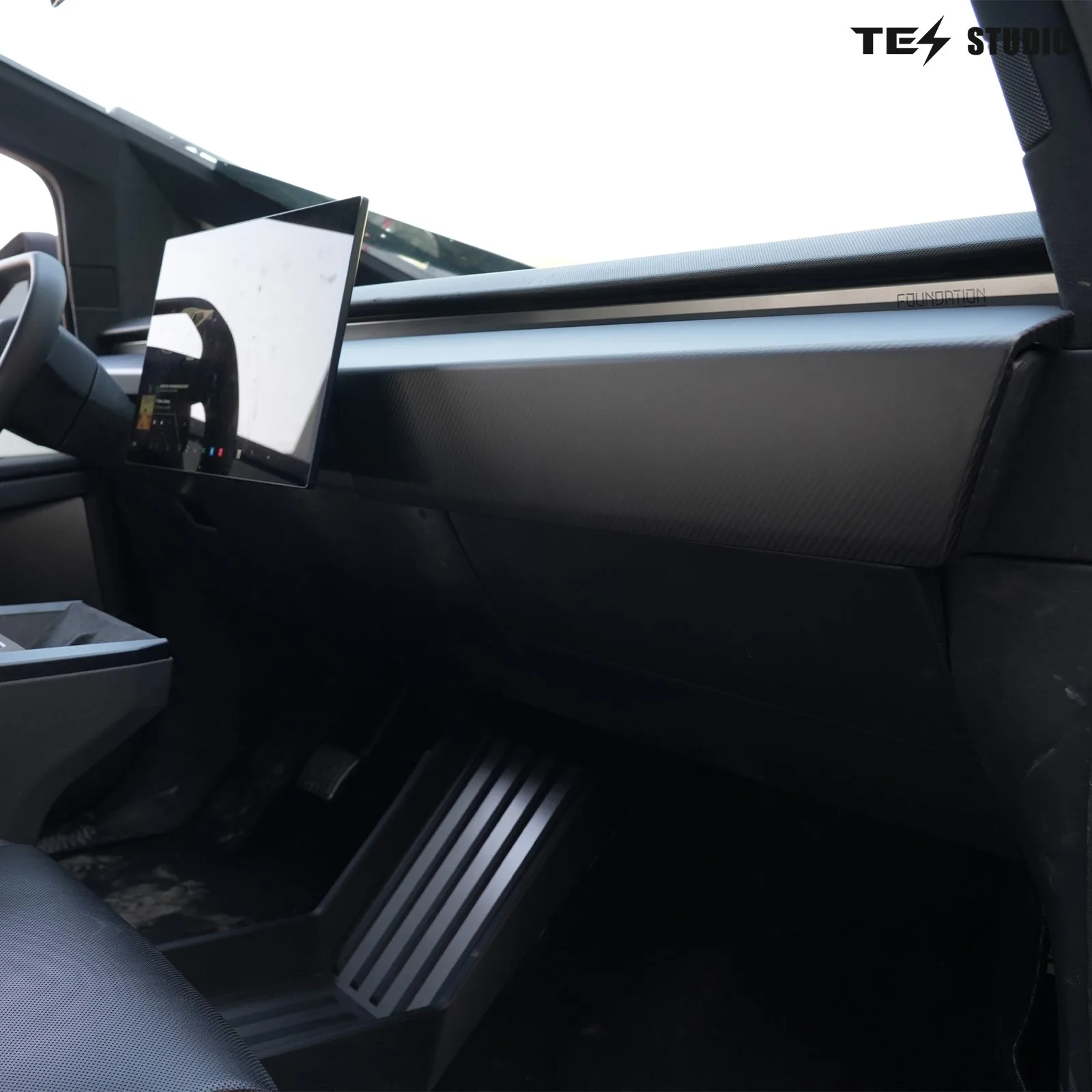 Tesla Accessories Real Carbon Fiber Cybertruck Dashboard Cover Panel Protection Cybertruck Interior Accessories Aapexgear®