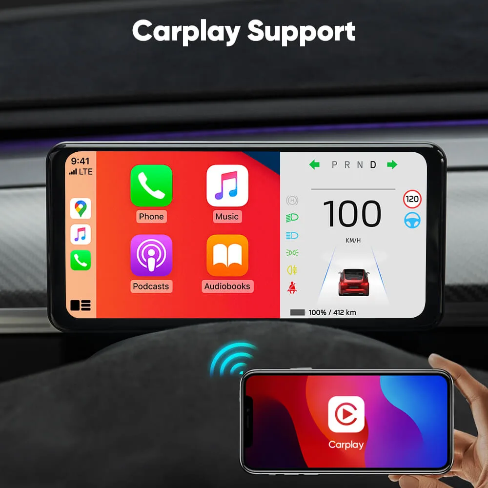 Aapexgear Tesla Model 3/Y/3 Highland F63 Dashboard Display with Carplay