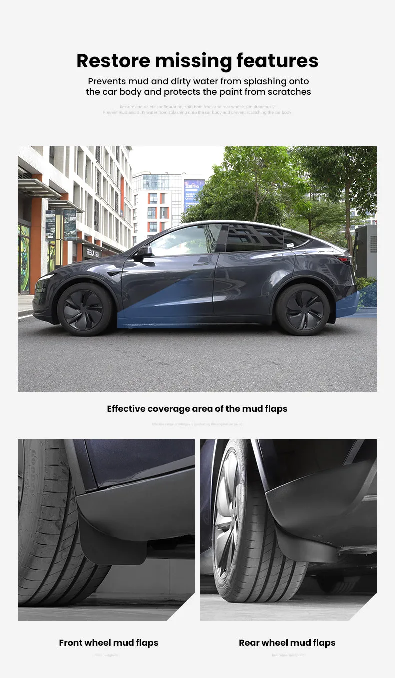 Tesla Model Y Juniper Mudflaps Mud Flaps Splash Guards Aapexgear®