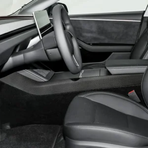 RealCarbonFiberCenterConsoleSidePanelCoversforNewModel3Highland