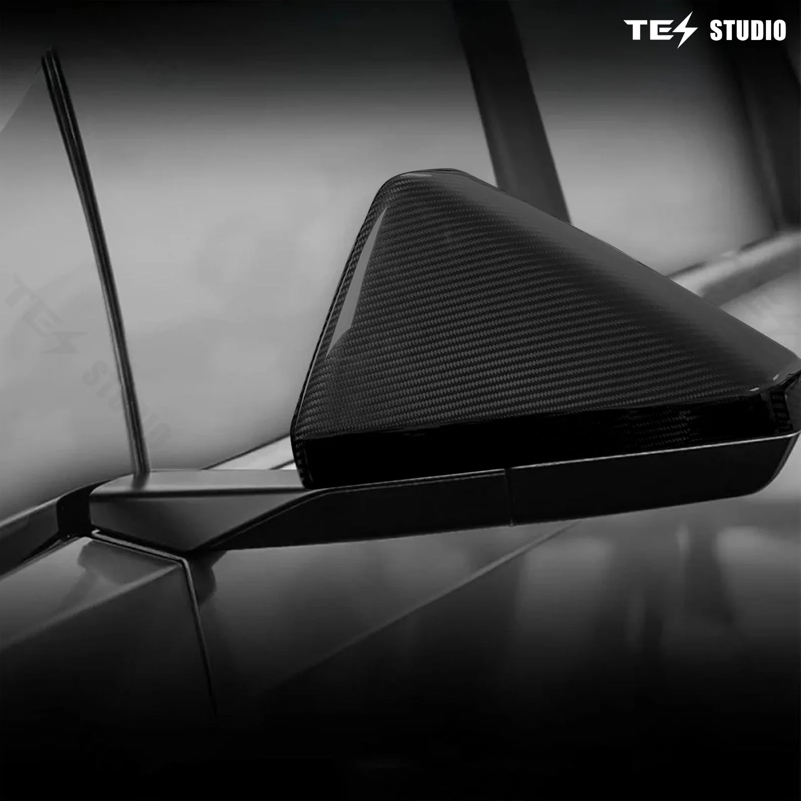 Real Carbon Fiber Side View Mirror Caps for Tesla Cybertruck Exterior Accessories 2PCS Left & Right  Aapexgear