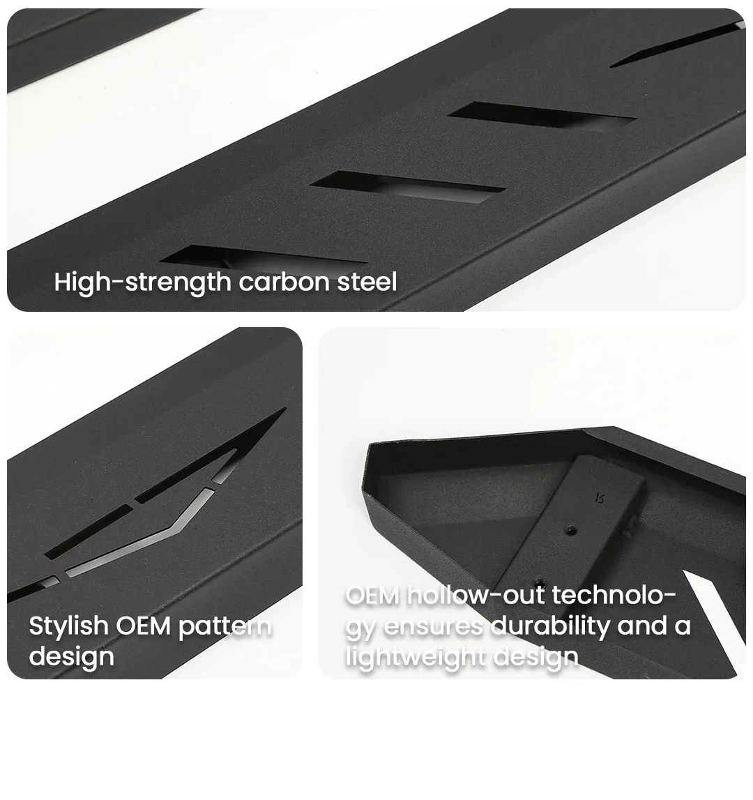 Cybertruck Running Boards Side Steps Exterior Brackets Nerf Bars Aapexgear®
