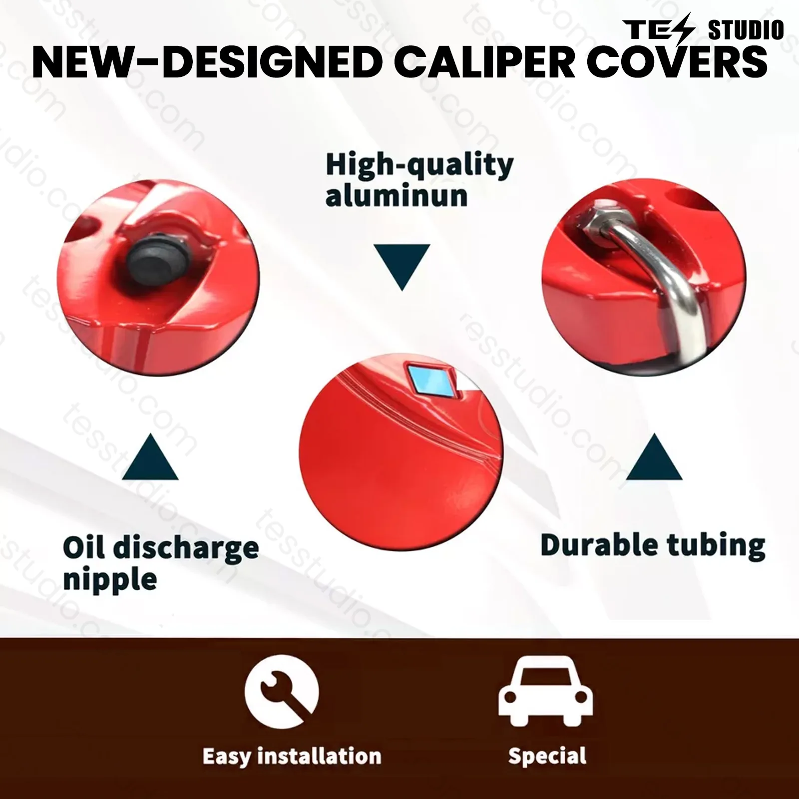 Tesla Cybertruck Brake Caliper Cover Red Yellow Cybertruck Wheel Caliper Covers Aapexgear®
