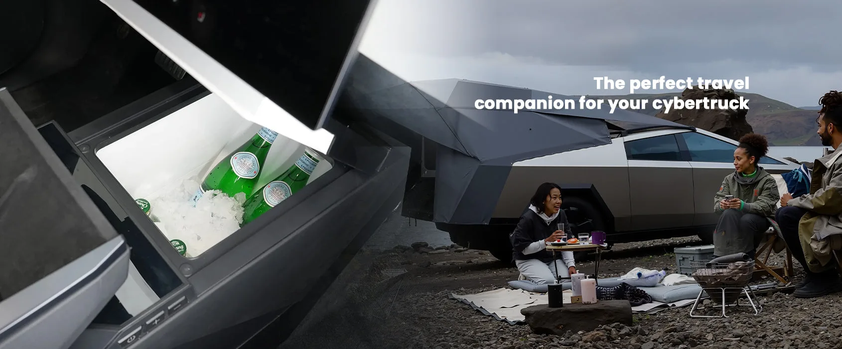 Tesla Cybertruck Cooler Cybertruck Fridge 18L Center Console Floor Refrigerator Aapexgear®