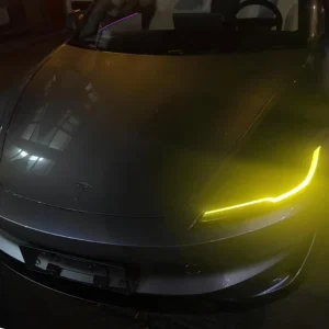 Tesstudio_Daytime_Running_Light_DRL_Boards_Headlight_for_Tesla_Model_3_Highland_08_2023_Yellow