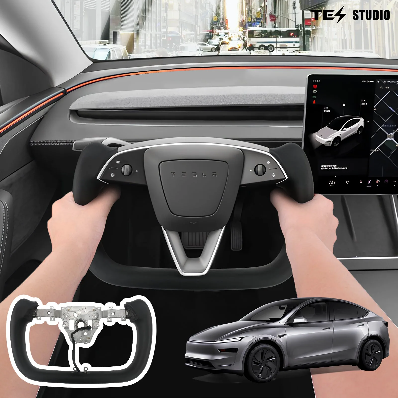 Tesstudio_Yoke_Nappa_Leather_Steering_Wheel_For_Tesla_Model_Y_Juniper-1