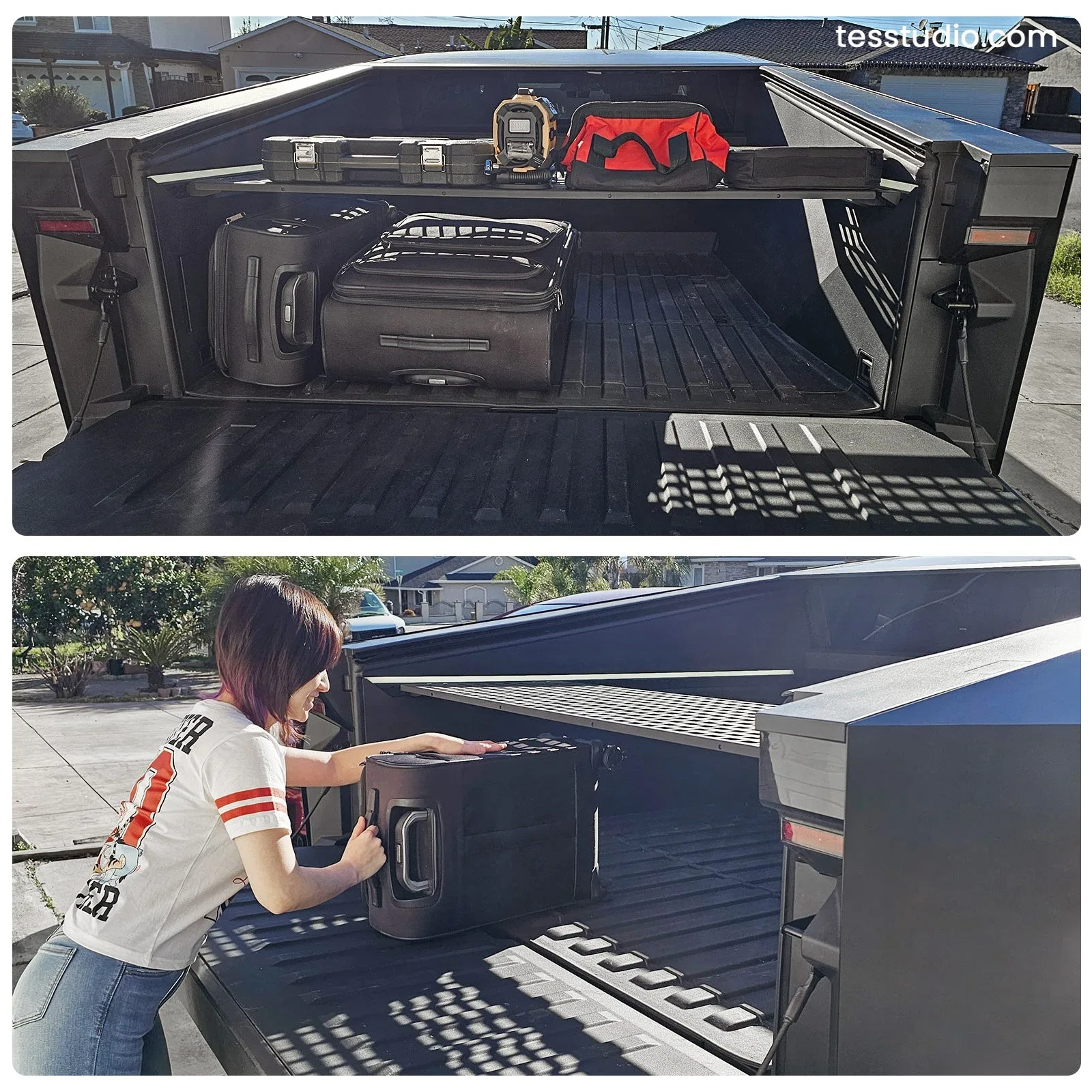 Tesla Cybertruck Vault Cargo Divider Truck Accessories Molle Trunk Bed Divider Aapexgear®