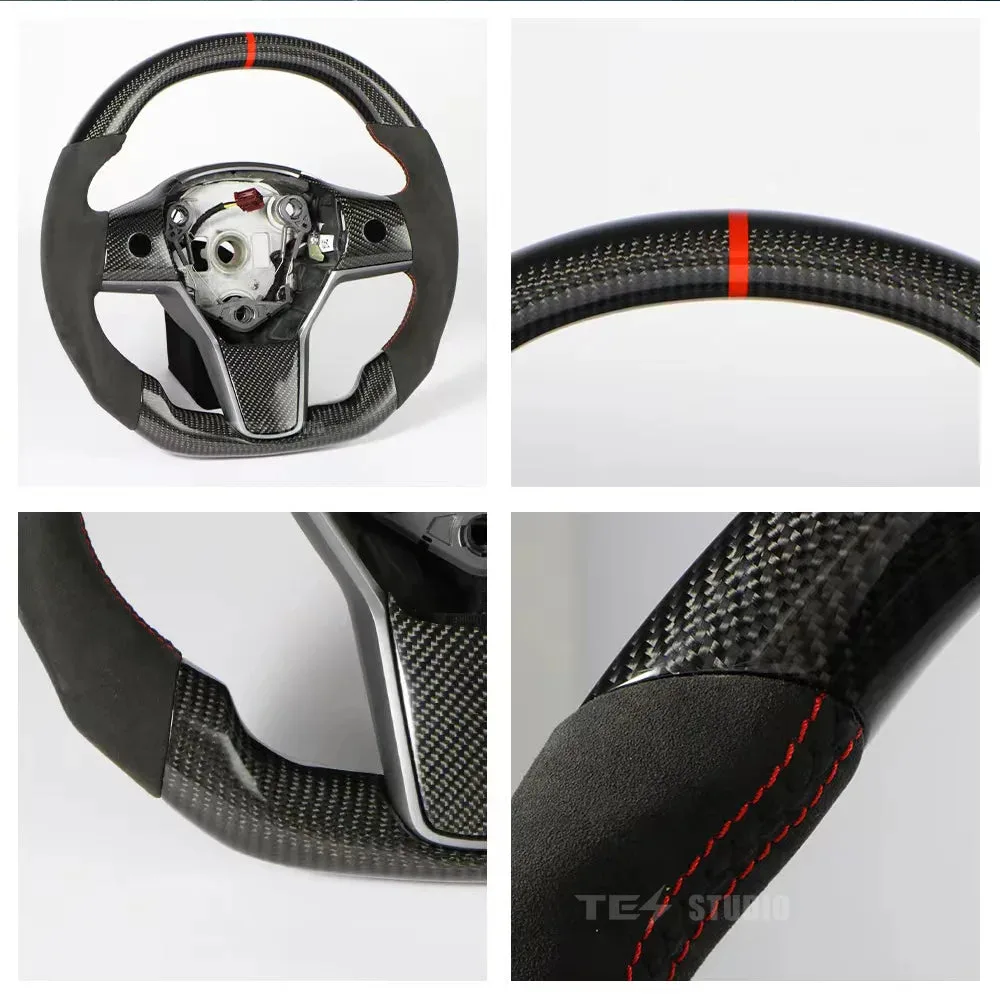 Aapexgear Napa Carbon Fiber Steering Wheel Custom For Model 3/Y
