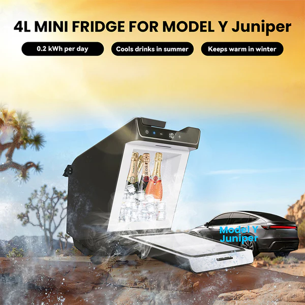 2026 4L Center Console Freezer For Tesla Model Y Juniper (2025.3+) Refrigerator