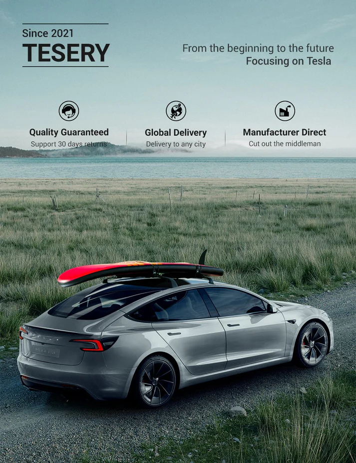 Roof Rack for Tesla Model 3 Highland / Model Y (Set of 2)