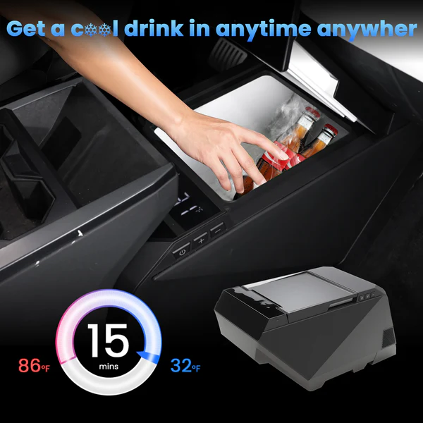 Cooler Fridge 18L Center Console Floor Refrigerator For Tesla Cybertruck