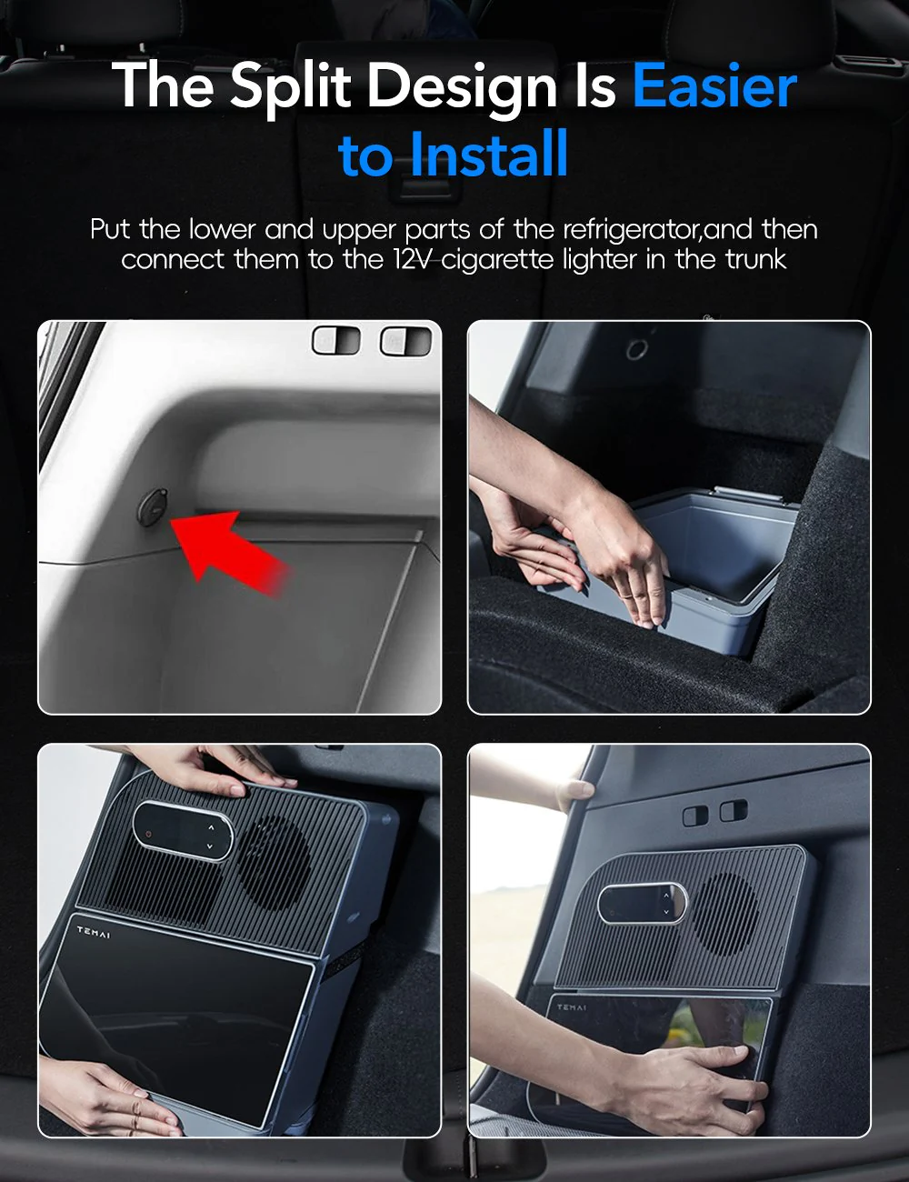 Rear Trunk On-Board Refrigerator for Model Y (5 Seaters)